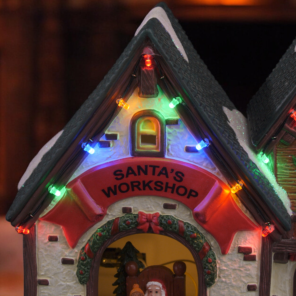 Santa’s Workshop – Lighted Christmas Village Building