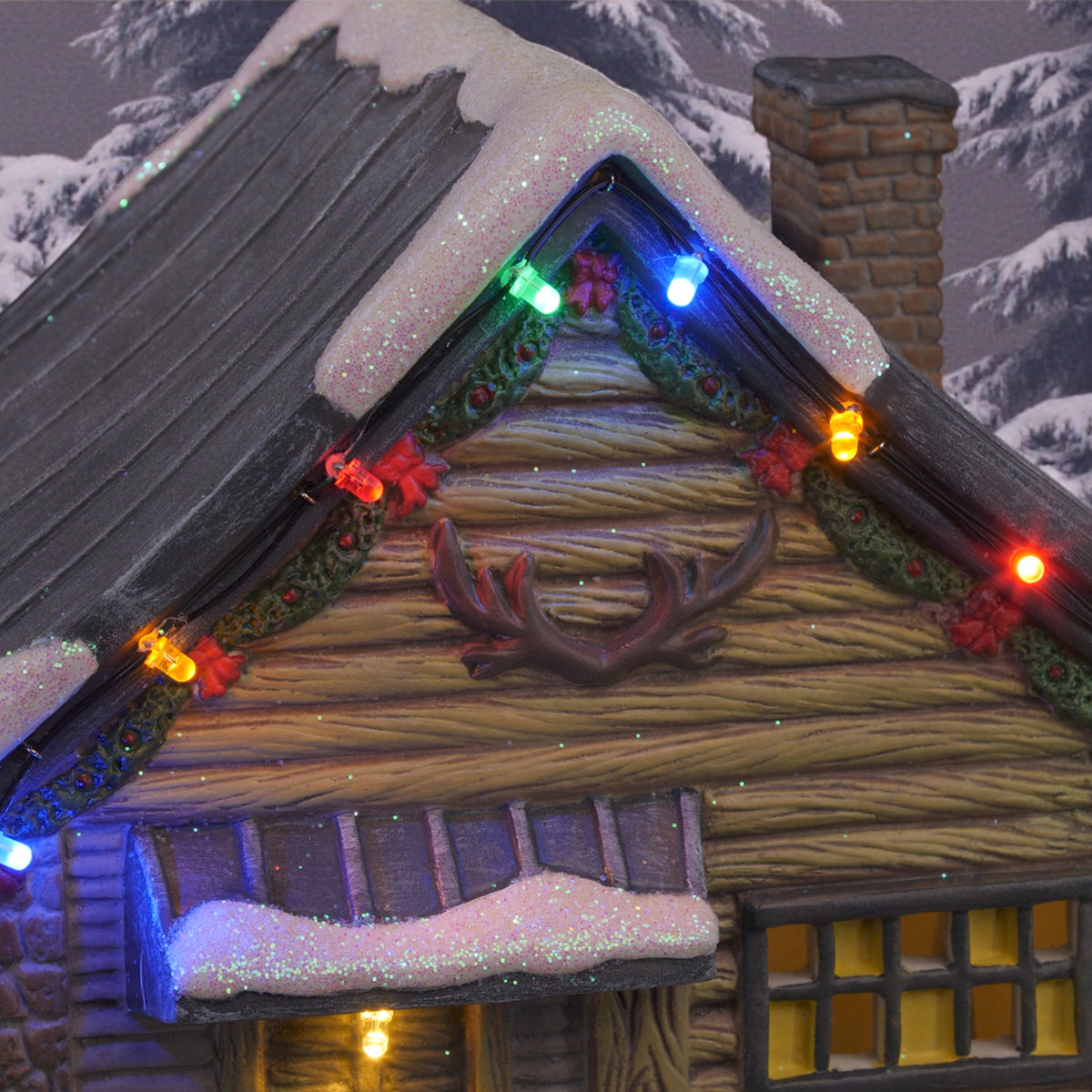 Black Bear Lodge – Lighted Christmas Village Building