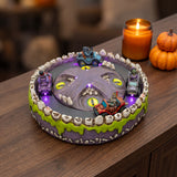 Monster Truck Jam – Lighted Animated Halloween Village Piece