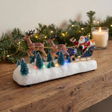 Santa in Sleigh with Reindeer