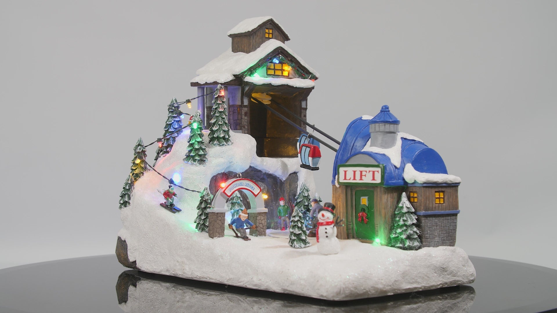 Powder Ridge Ski Resort Animated Christmas Village
