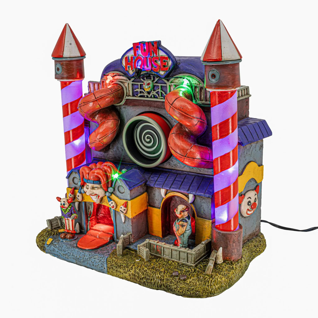 Carnival Funhouse Halloween Village – Animated Carnival Building ...