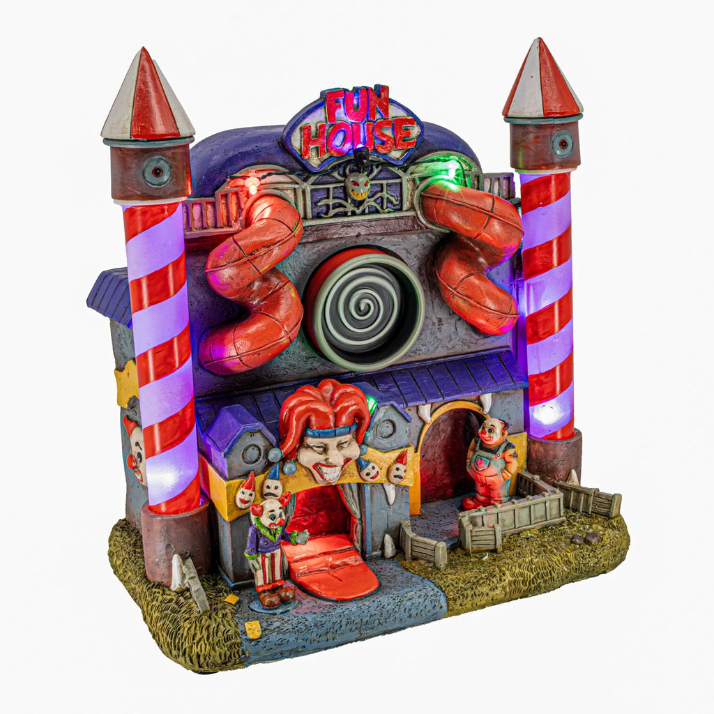 Carnival Funhouse Halloween Village – Animated Carnival Building ...