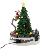 Animated Santa Decorating Tree on Crane fgsquarevillage