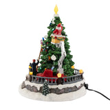 Animated Santa Decorating Tree on Crane fgsquarevillage